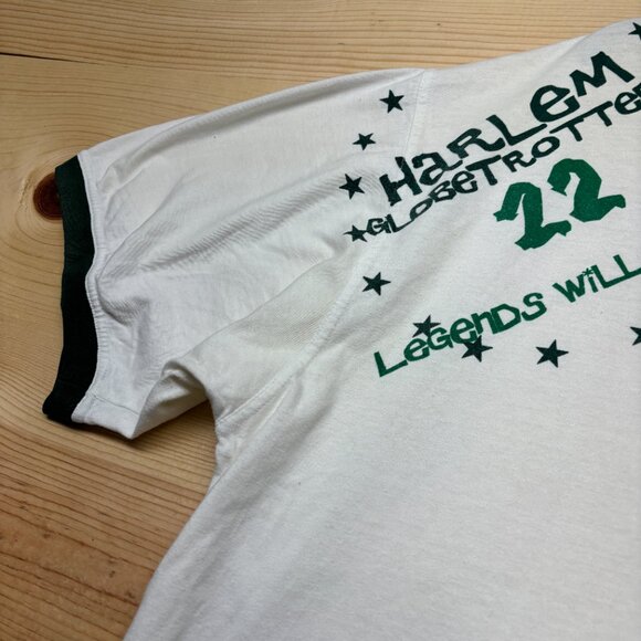 Vintage Harlem Globetrotters Shirt XXL White Green Basketball Y2K - Picture 5 of 9